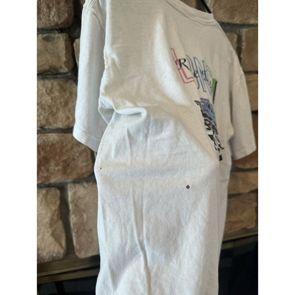 Vintage 1990 Long Beach CA Race Day Racing F1 T Shirt Distressed White XL SS Men - Picture 9 of 10
